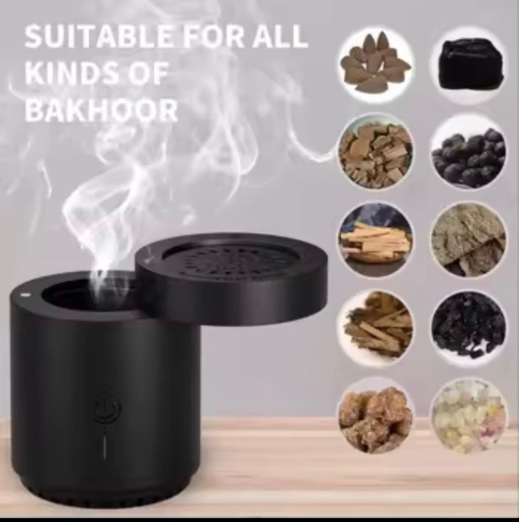 2-in-1 Portable Rechargeable Oud & Bakhoor Burner – Charcoal & Charcoal-Free (BK-108)