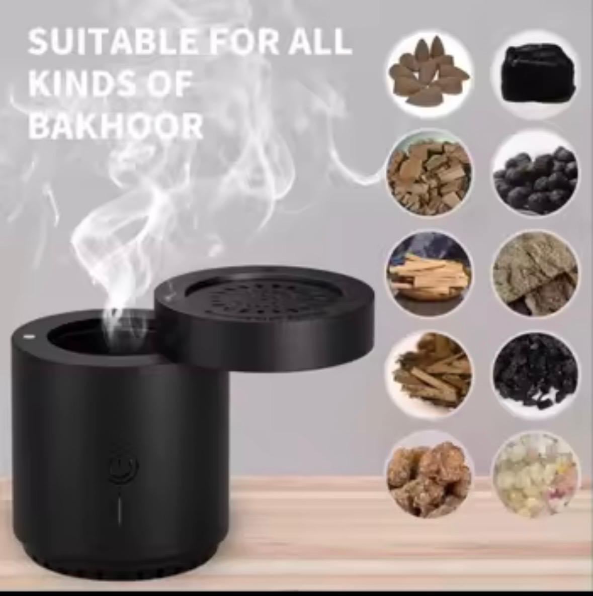 2-in-1 Portable Rechargeable Oud & Bakhoor Burner – Charcoal & Charcoal-Free (BK-108)