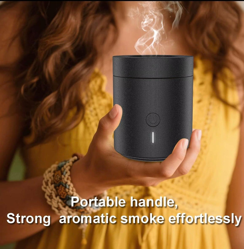 2-in-1 Portable Rechargeable Oud & Bakhoor Burner – Charcoal & Charcoal-Free (BK-108)
