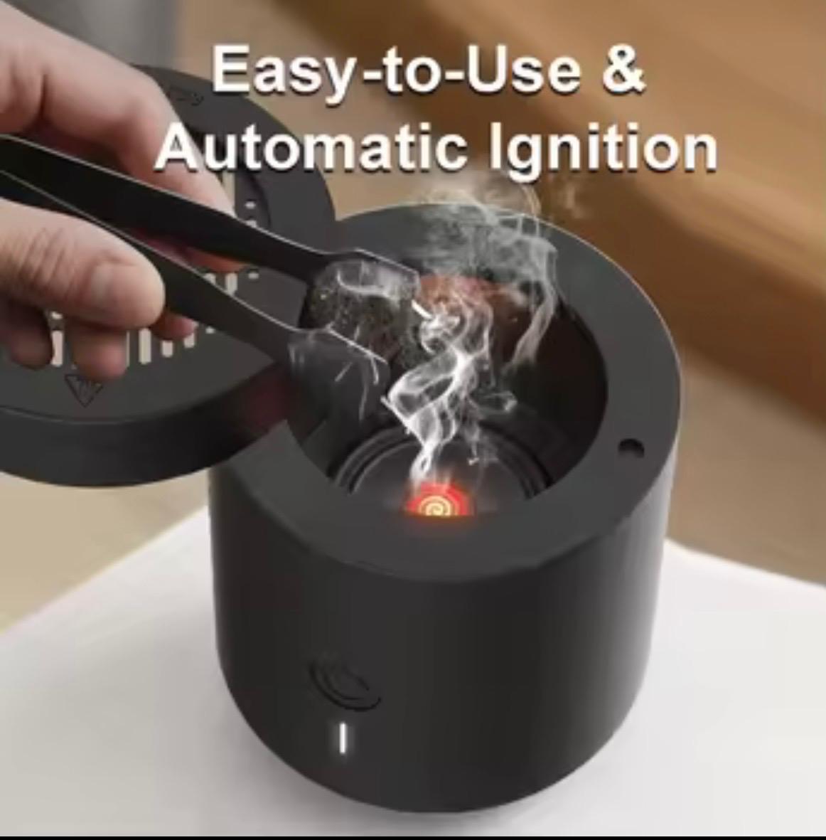 2-in-1 Portable Rechargeable Oud & Bakhoor Burner – Charcoal & Charcoal-Free (BK-108)